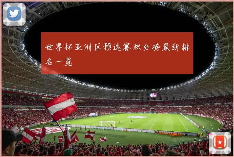 世界杯亚洲区预选赛积分榜最新排名一览